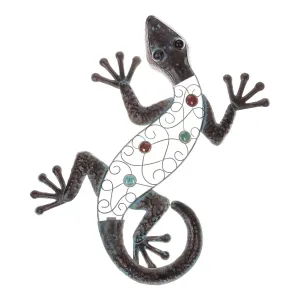 Metalowa dekoracja wisząca Jaszczurka, 30 x 43 x 4 cm