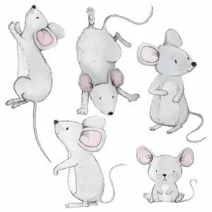 Bayo Naklejka ścienna Rodzina myszek