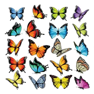 Dekoracja samoprzylepna Butterflies, 30 x 30 cm #1947