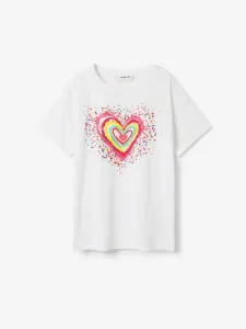 Desigual Heart Koszulka dziecięce Biały #300703