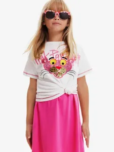 Desigual Pink Panther Koszulka dziecięce Biały #306044