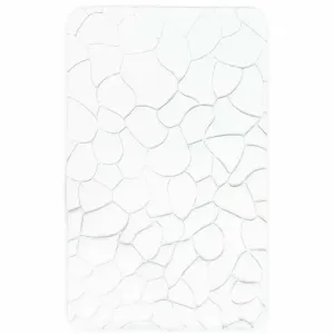 Dywanik łazienkowy z pianką pamięciową Kamienie biały, 40 x 50 cm, 40 x 50 cm