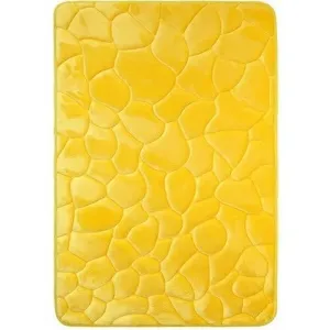 Dywanik łazienkowy z pianką pamięciową Kamienie żółty, 50 x 80 cm, 50 x 80 cm