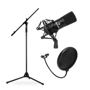 Electronic-Star Estradowy-&zestaw mikrofonowy CM001B z mikrofonem, statywem i stojakiem