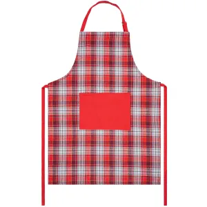 Home Elements Fartuch kuchenny Krata czerwono-szary, 60 x 80 cm
