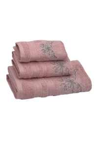 Podarunkowy zestaw ręczników BUTTERFLY, 3 szt Różowy Zestaw #99284