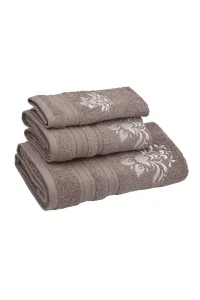 Podarunkowy zestaw ręczników ORCHIS, 3 szt Beżowy Zestaw #99283