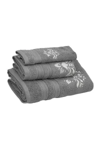 Podarunkowy zestaw ręczników ORCHIS, 3 szt Szary Zestaw #548255