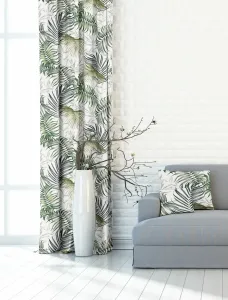 Zasłona lub materiał dekoracyjny, OXY Palmowe liście, zilony, 150 cm
