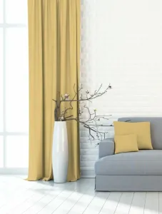 Wyprzedaż Tkaniny dekoracyjnej, Blackout wzór Melanž, jasno żółty, 150 cm