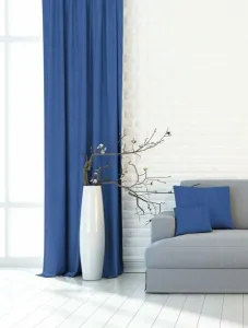 Wyprzedaż Tkaniny dekoracyjnej, Blackout wzór Melanž, niebieski, 150 cm