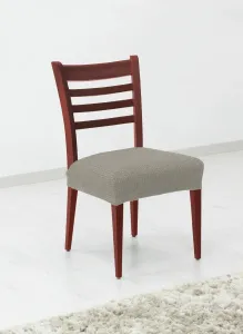 Pokrowiec elastyczny na siedzisko krzesła Denia jasnoszary, 45 x 45 cm, zestaw 2 szt