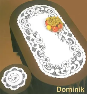 Forbyt, Obrus Koronkowy, żakardowy Dominik, owalny, 120 x 155 cm