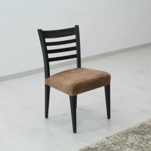 Pokrowiec elastyczny na siedzisko krzesła, komplet 2 ks Estivella plamoodporny, jasno brązowy