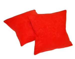 Forbyt, Poszewka na poduszkę, Suedine zestaw 2 szt., czerwony, 40 x 40