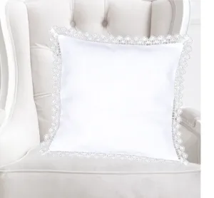 Poszewka na poduszkę, Biała elegancja, biały, 40 x 40 cm