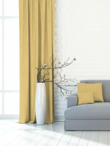 Forbyt, Zasłona dekoracyjna lub materiał, Blackout wzór Melanž, jasno żółty, 150 cm