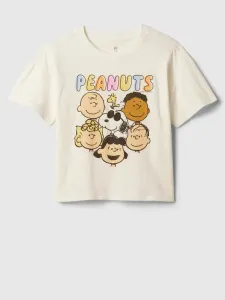 GAP GAP & Peanuts Snoopy Koszulka dziecięce Biały #589299