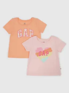 GAP Koszulka 2 szt dziecięca Różowy Pomarańczowy #156686