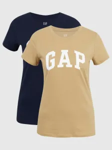 GAP Logo Koszulka 2 szt. Beżowy