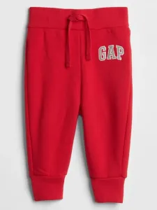 GAP Logo Spodnie dresowe dziecięce Czerwony