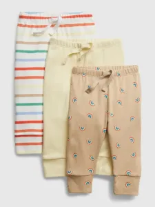 GAP Spodnie dresowe dziecięce 3 sztuki Beżowy #241248