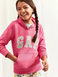 GAP Logo hoodie sweatshirt Bluza Różowy