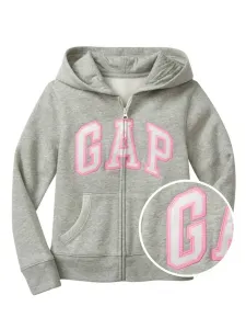 GAP Logo zip hoodie Bluza Szary #608316