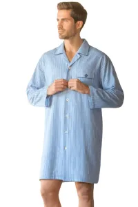 Flanelowa koszula nocna męska AXEL Jasnoniebieski XL