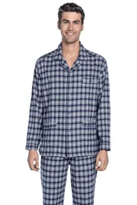 Flanelowa piżama męska JONATHAN Ciemnoniebieski XL