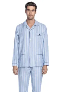 Flanelowa piżama męska RODRIGO Jasnoniebieski XL