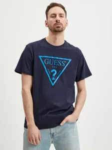 Guess Reflective Koszulka Niebieski