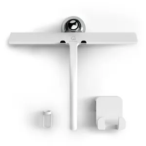 Gütewerk by blumfeldt Blaze, ściągaczka do kabiny prysznicowej, 28 cm, silikon, stal nierdzewna, nowoczesny design #93459