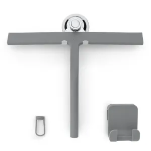 Gütewerk by blumfeldt Blaze, ściągaczka do kabiny prysznicowej, 28 cm, silikon, stal nierdzewna, nowoczesny design #432056