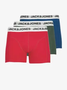 Jack & Jones Rikki 3-pack Bokserki Czerwony