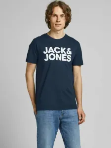 Jack & Jones Corp Koszulka Niebieski #307726