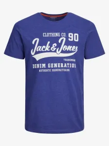 Jack & Jones Logo Koszulka Niebieski
