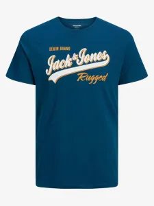 Jack & Jones Logo Koszulka Niebieski #470675