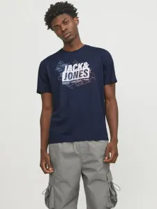 Jack & Jones Map Koszulka Niebieski #567745
