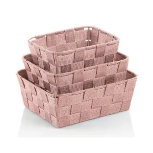 Kela 3-częściowy zestaw koszyków do przechowywania Alvaro, różowy