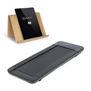 KLARFIT Workspace Go Light, bieżnia z uchwytem na tablet, 350 W, 0,8–6 km/h, kolor czarny