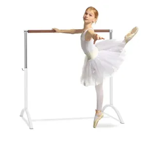 KLARFIT Bar Lerina, drążek baletowy, wolnostojący, 110 x 113 cm, średnica 38 mm, biały