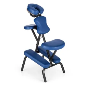KLARFIT MS 300, krzesło do masażu/tatuażu, maks. 120 kg, torba transportowa, kolor niebieski