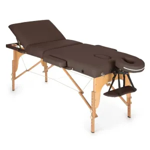 KLARFIT MT 500, stół do masażu, 210 cm, 200 kg, składany, torba, kolor brązowy