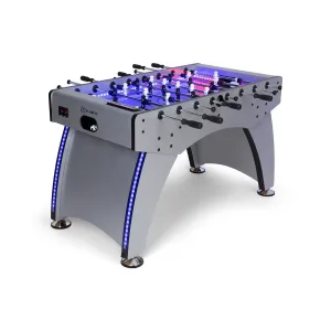 KLARFIT Arrowhead, stół do gry w piłkarzyki, 117 x 68 cm, automatyczne oświetlenie LED, liczenie bramek