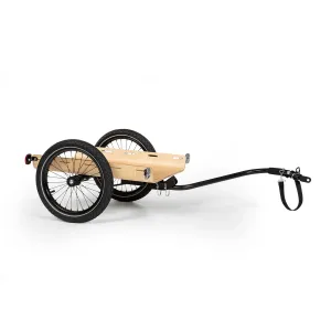 KLARFIT Companion Travel, przyczepka rowerowa, 40 kg, przyczepka transportowa, czarna/drewniana #91413