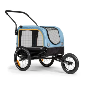 KLARFIT Corgi 2 w 1, przyczepka i wózek dla psa, 600D Oxford, stalowa rura, chrągiewka bezpieczeństwa #92033