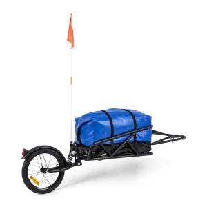 KLARFIT Follower, zestaw z przyczepką rowerową, 16-calowe koła, ładowność 35 kg, 120 l, torba transportowa