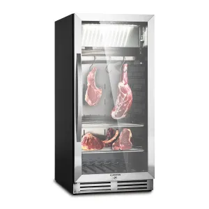 Klarstein Steakhouse Pro 233, szafa do sezonowania mięsa, 1 strefa chłodzenia, 233 l, 1-25°C, panel dotykowy, panoramiczne drzwi