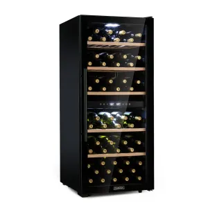 Klarstein Barossa 102D, chłodziarka do wina, 2 strefy, 102 butelki, dotykowy wyświetlacz LED, czarna #587118
